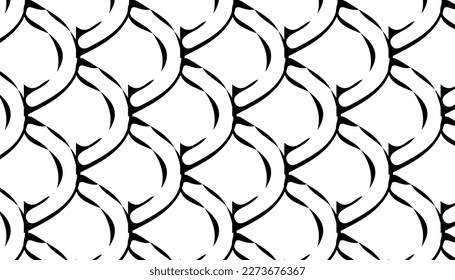 Vector seamless pattern. Modern geometric abstract texture. Repeating tiles from striped elements
