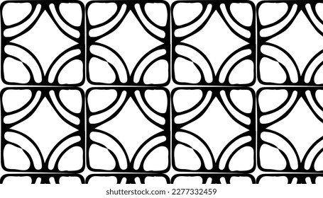 Vector seamless pattern. Modern geometric abstract texture. Repeating tiles from striped elements