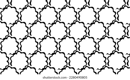 Vector seamless pattern. Modern geometric abstract texture. Repeating tiles from striped elements