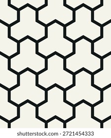 Padrão sem emenda do vetor. Impressão geométrica moderna. Plano de fundo abstrato repetitivo. Três elementos listrados. Elementos geométricos listrados