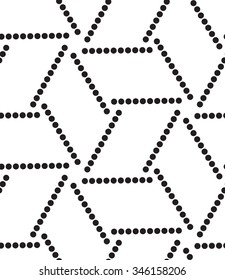 Vector seamless pattern. Modern geometric liner background. Repeating texture with dots