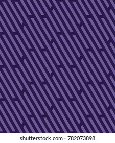 Vector seamless pattern. Modern geometric texture. Repeating abstract background. Polygonal grid with diagonal bold stripes. Ultra violet color.