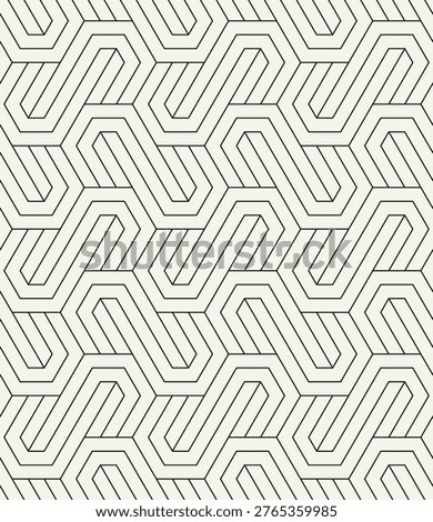 Vector seamless pattern. Modern geometric print. Repeating tile design with a linear grid. Minimal linear surface design. Abstract decorative background for textile, wallpaper, packaging.
