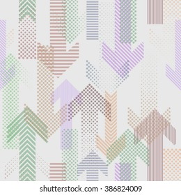 Vector Seamless Pattern . Modern Geometrical Arrow Design Template .