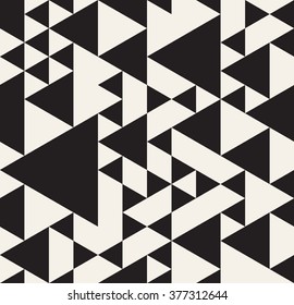 Vector seamless pattern. Modern hipster texture. Repeating geometric tiles. Composition of randomly disposed triangles.