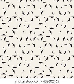 Vector seamless pattern. Modern hipster texture. Repeating geometric tiles. Monochrome composition with randomly disposed triangles.