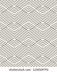 Vector seamless pattern. Modern linear texture. Repeating geometric background. Striped thin weaved grid. Contemporary graphic design. Regular rhythmic print. Can be used as swatch for illustrator.