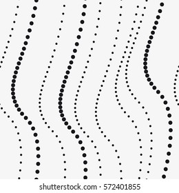 Vector seamless pattern. Modern linear pattern. Stylish texture with figures from circles. Repeating geometric tiles.