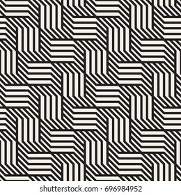 Vector seamless pattern. Modern linear texture. Repeating geometric background. Linear weaved grid. Contemporary graphic design. Regular rhythmic print.