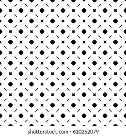 Vector seamless pattern, modern minimalist texture with simple geometric figures, thin lines, circles. Illustration of diagonal mesh. Stylish minimal design for tileable print, decor, textile, digital