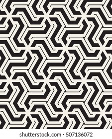 Vector seamless pattern. Modern monochrome texture. Repeating abstract background. Trendy design with geometric shapes. Stylish hipster print which can be used for cover, card, stencil etc