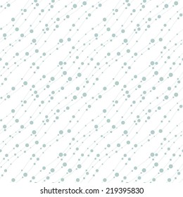 Vector seamless pattern. Modern repeating texture. Abstract background with circles. Wavy stripes with beaded elements. Diagonal direction