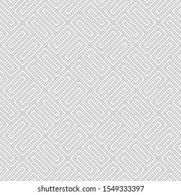 Vector seamless pattern. Modern simple geometrical texture with small outline rhombuses, which form rectangle tile shapes. Abstract regularly repeating background.