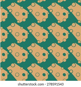 Vector seamless pattern and modern style textures, green