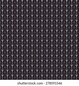 Vector seamless pattern and modern style textures, white lines on black  