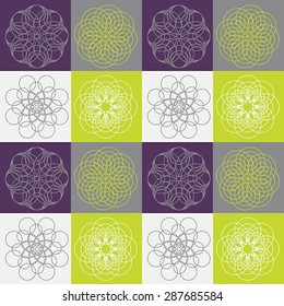 Vector seamless pattern and modern style textures. Mandala pattern.