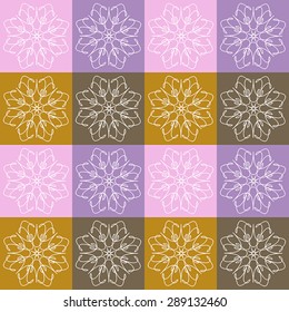 Vector seamless pattern and modern style mandala