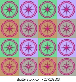 Vector seamless pattern and modern style mandala