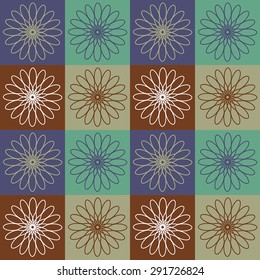 Vector seamless pattern and modern style mandala. 