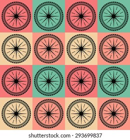 Vector seamless pattern and modern style mandala.