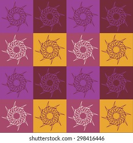 Vector seamless pattern and modern style mandala. Print