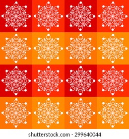 Vector seamless pattern and modern style mandala. Print