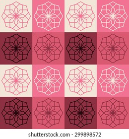 Vector seamless pattern and modern style mandala. Print