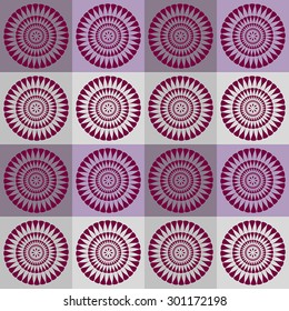 Vector seamless pattern and modern style mandala. Print
