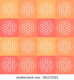 Vector seamless pattern and modern style mandala. Print