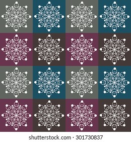 Vector seamless pattern and modern style mandala. Print