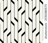 Vector seamless pattern. Modern stylish texture. Repeating geometric tiles with bold stripes. Monochrome bold interlaced trellis. Trendy graphic design. Can be used as swatch for illustrator.