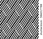 Vector seamless pattern. Modern stylish texture. Monochrome geometrical pattern. Interlacing bands.