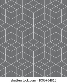 Vector seamless pattern. Modern stylish texture. Repeating geometric tiles with a grid of rhombuses.