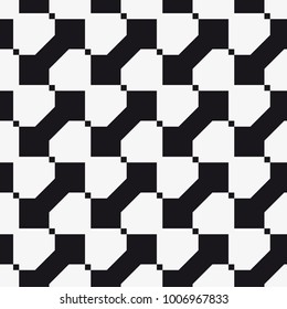 Vector seamless pattern. Modern stylish texture. Repeating geometric tiles with a grid of squares.