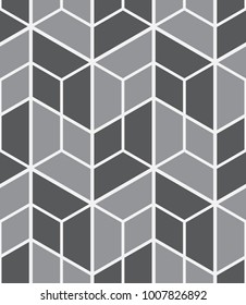 Vector seamless pattern. Modern stylish texture. Repeating geometric tiles with a grid of rhombuses.