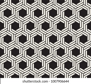 Vector seamless pattern. Modern stylish abstract texture. Repeating geometric tiles from striped elements

