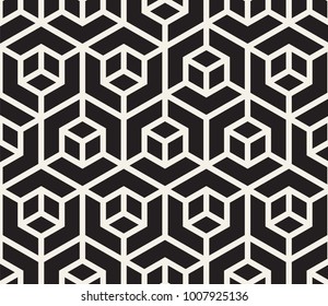 Vector seamless pattern. Modern stylish abstract texture. Repeating geometric tiles from striped elements
