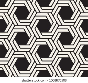 Vector seamless pattern. Modern stylish abstract texture. Repeating geometric tiles from striped elements
