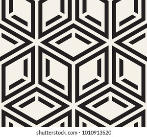 Vector seamless pattern. Modern stylish abstract texture. Repeating geometric tiles from striped elements
