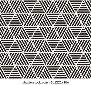 Vector seamless pattern. Modern stylish abstract texture. Repeating geometric tiles from striped elements
