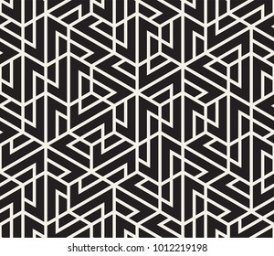 Vector seamless pattern. Modern stylish abstract texture. Repeating geometric tiles from striped elements
