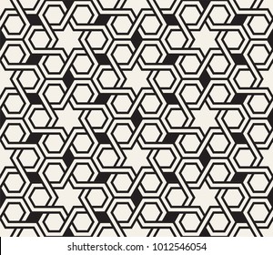 Vector seamless pattern. Modern stylish abstract texture. Repeating geometric tiles from striped elements
