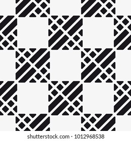  Vector seamless pattern. Modern stylish texture. Repeating geometric tiles with striped squares.