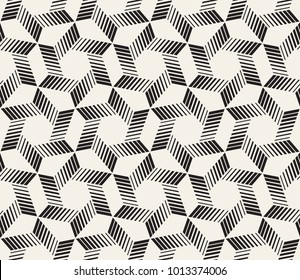 Vector seamless pattern. Modern stylish abstract texture. Repeating geometric tiles from striped elements

