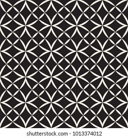 Vector seamless pattern. Modern stylish texture. Geometric striped ornament. Monochrome linear lattice