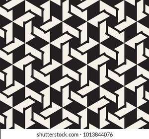 Vector seamless pattern. Modern stylish abstract texture. Repeating geometric tiles from striped elements
