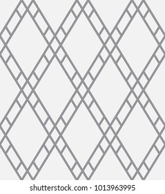 Vector seamless pattern. Modern stylish texture. Repeating geometric tiles with a grid of rhombuses.