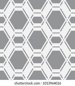 Vector seamless pattern. Modern stylish texture. Repeating geometric tiles with hexagonal grid.