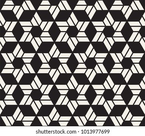 Vector seamless pattern. Modern stylish abstract texture. Repeating geometric tiles from striped elements
