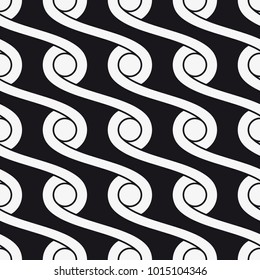 Vector seamless pattern. Modern stylish texture with wavy stripes. Geometric abstract background.